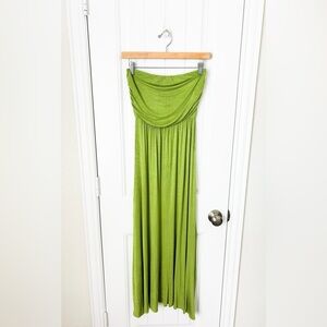 See You Monday Green Strapless Maxi Dress Size Small